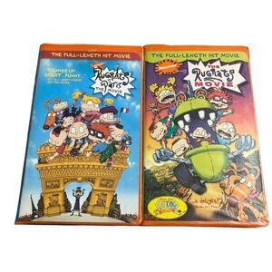Rugrats the Movie and Rugrats in Paris VHS tapes (lot of 2)